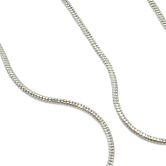 Double Pendant Silver-tone Adjustable Slide Snake Chain Necklace  **READ** - Picture 7 of 16